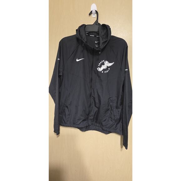 Nike Women’s Lightweight Hooded Running Black, M High-school Track Field Crater - Picture 3 of 7